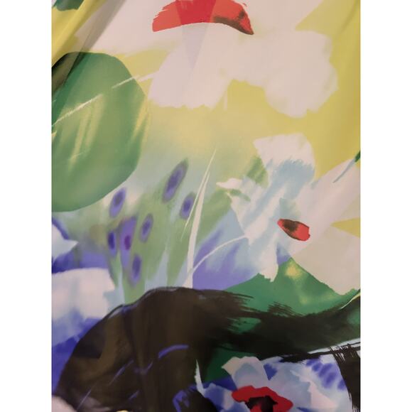 Jaclyn Smith Plus 18 Floral A Line Skirt Retro Chiffon Artsy Whimsy Summer Flowy - Picture 5 of 5